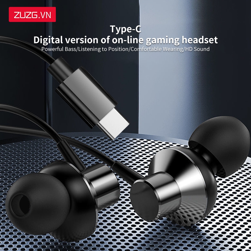 Tai nghe có dây type c cho lP 15 và các dòng android chính hãng ZUZG E19TS