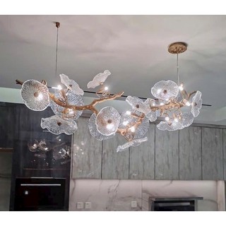 Đèn thả hoa decor kiểu dáng độc đáo, đèn thả bàn ăn trang trí nhà cửa sang trọng - hiện đại