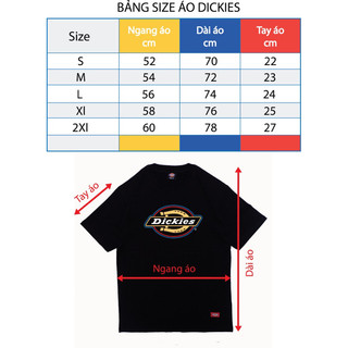 (CHÍNH HÃNG) Tshirt Dickies - Áo thun dickies nam nữ - màu trắng
