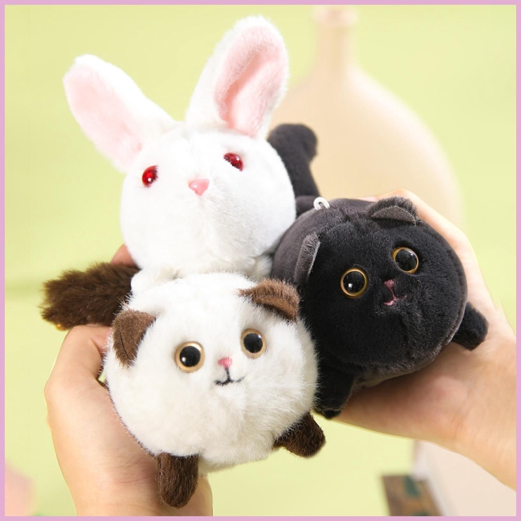 Thú Nhồi Bông Lên Dây Cót Hình Chú Mèo Cute Giảm Stress Vui Nhộn Làm Quà Tặng Móc Khóa