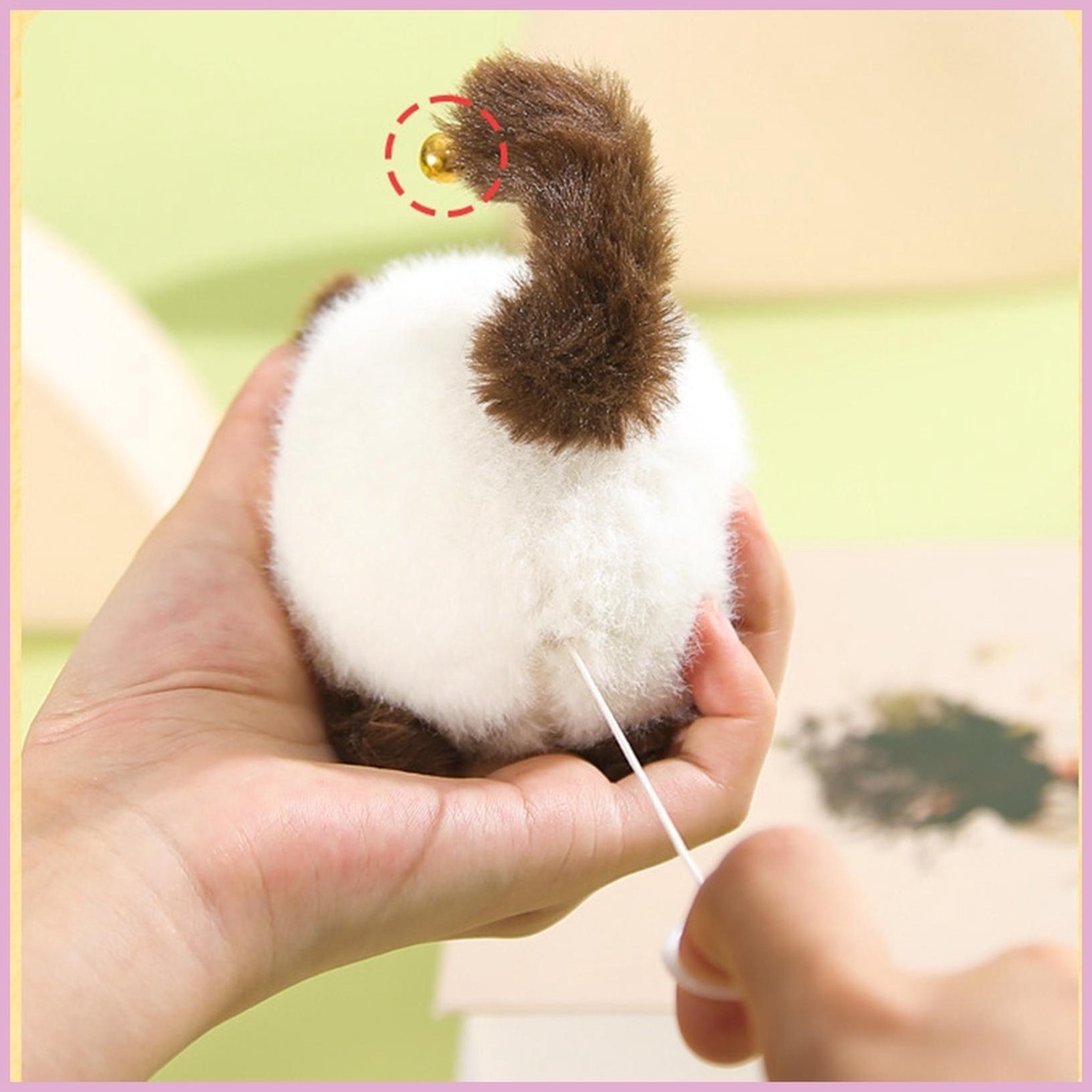 Thú Nhồi Bông Lên Dây Cót Hình Chú Mèo Cute Giảm Stress Vui Nhộn Làm Quà Tặng Móc Khóa