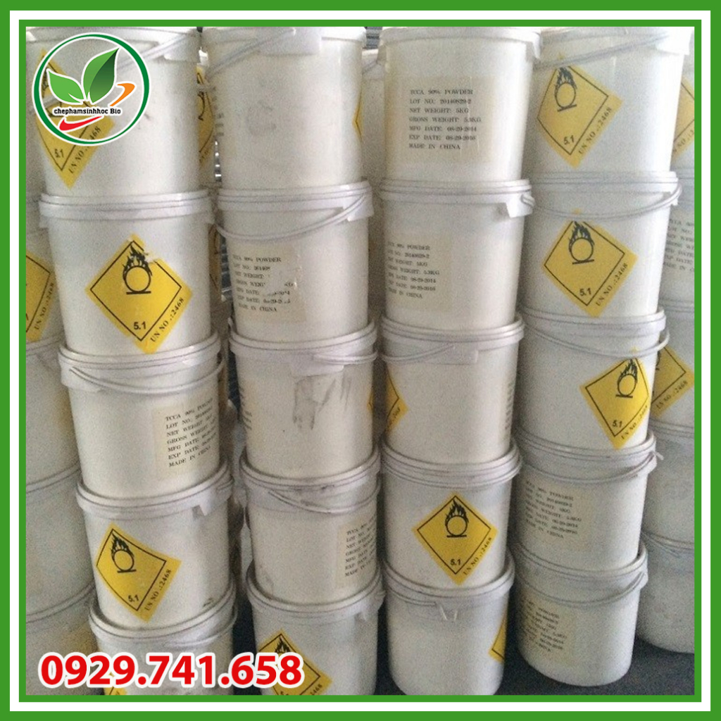 Khử trùng dạng viên Clo sủi  TCCA viên sủi 2g. Xử lý nước, xử lý đáy. Xô 5kg