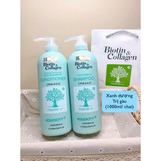cặp dầu gội mềm mượt tóc biotin 1000ml