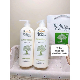 cặp dầu gội mềm mượt tóc biotin 1000ml
