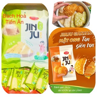 Bánh gạo Jinju Gold hương vị Ganjang mật ong Richy gói 100g