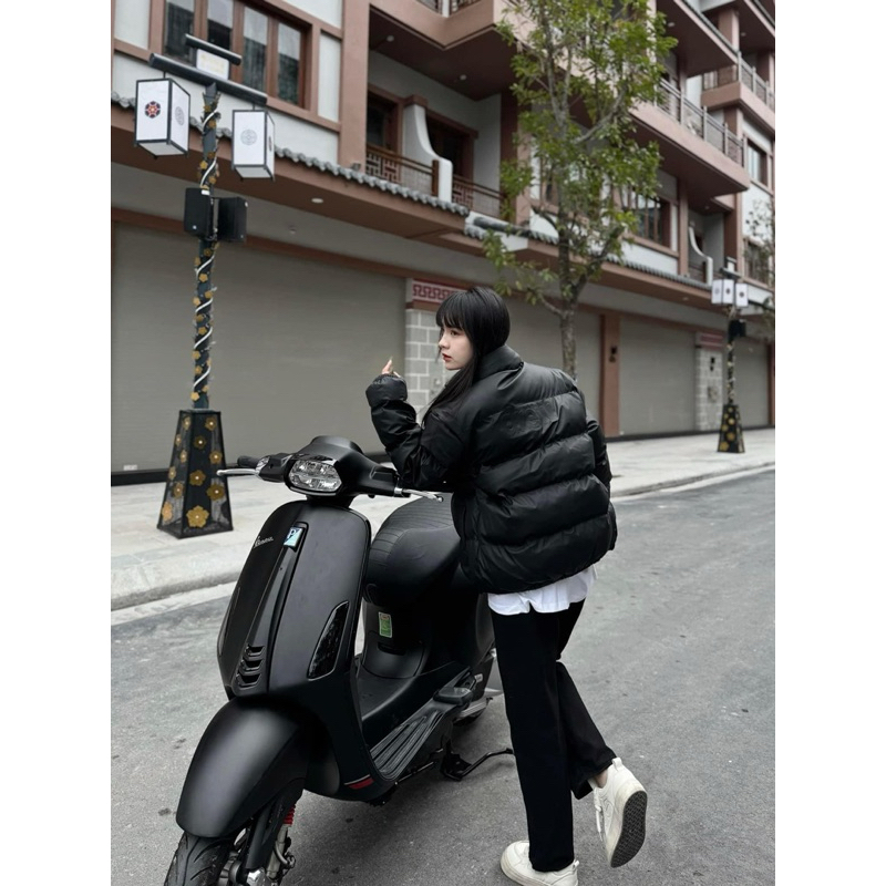 Áo phao - Drew House - Mascot hình mặt cười black