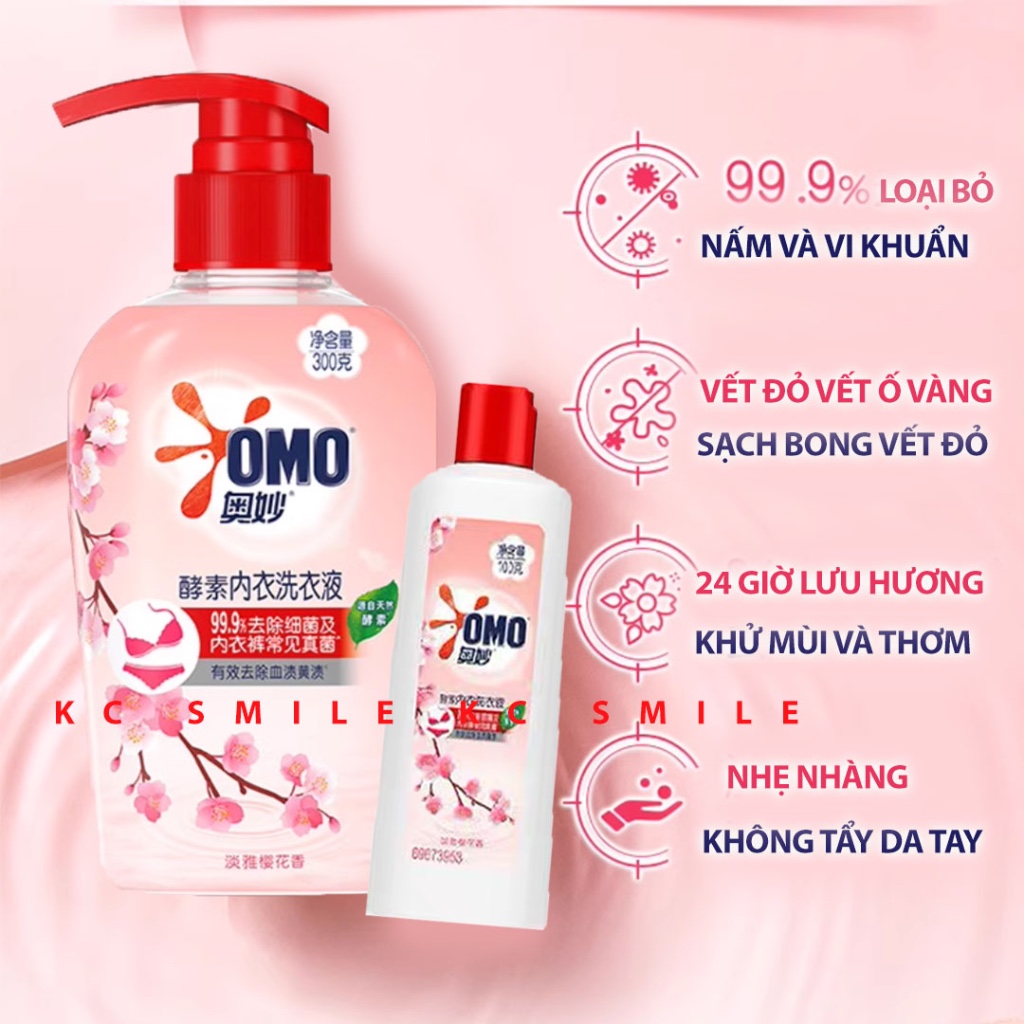 Nước Giặt Đồ Lót OMO Làm sạch tốt, Diệt Sạch Vi Khuẩn Nấm