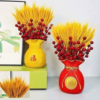  Sét bình bông lúa mạch khô mix đào đông trang trí ngày tết 