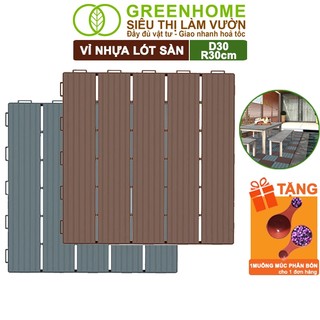 Vỉ Nhựa Lót Sàn Greenhome, Trang Trí Vườn, Ban Công, Hồ Bơi, Catleza, D30xR30cm, Độ Bền 5 Năm