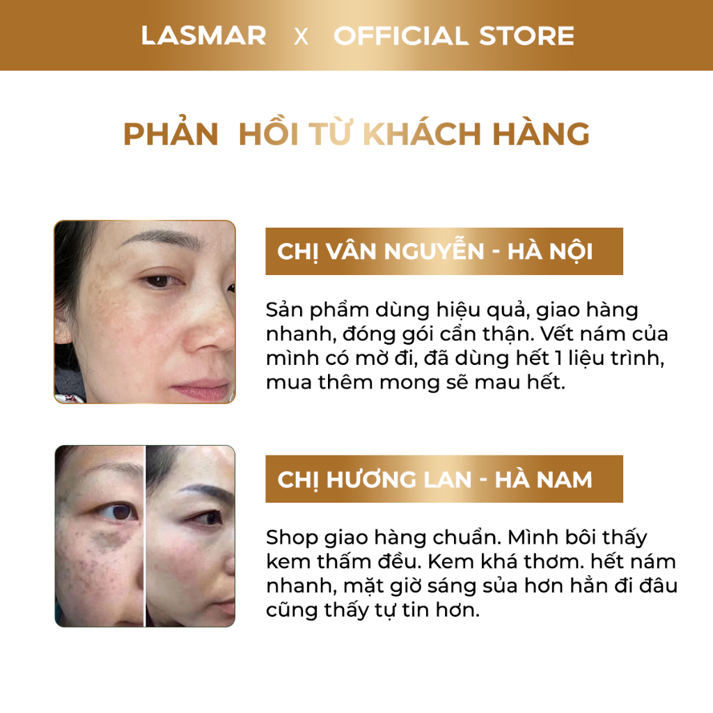 Combo 3 Kem Nám Ban Ngày, Đêm Lasmar và Serum Lasmar Hỗ Trợ Mờ Nám Da, Sáng Da, Mờ Tàn Nhang Lâu Năm 30g