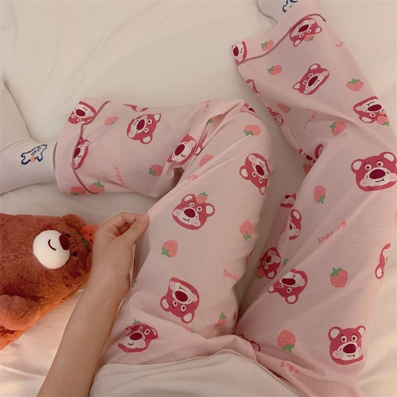 Quần Dài Mặc Nhà In Chữ Goodday Gấu Dâu Siêu Dễ Thương Dành Cho Nữ | BigBuy360 - bigbuy360.vn