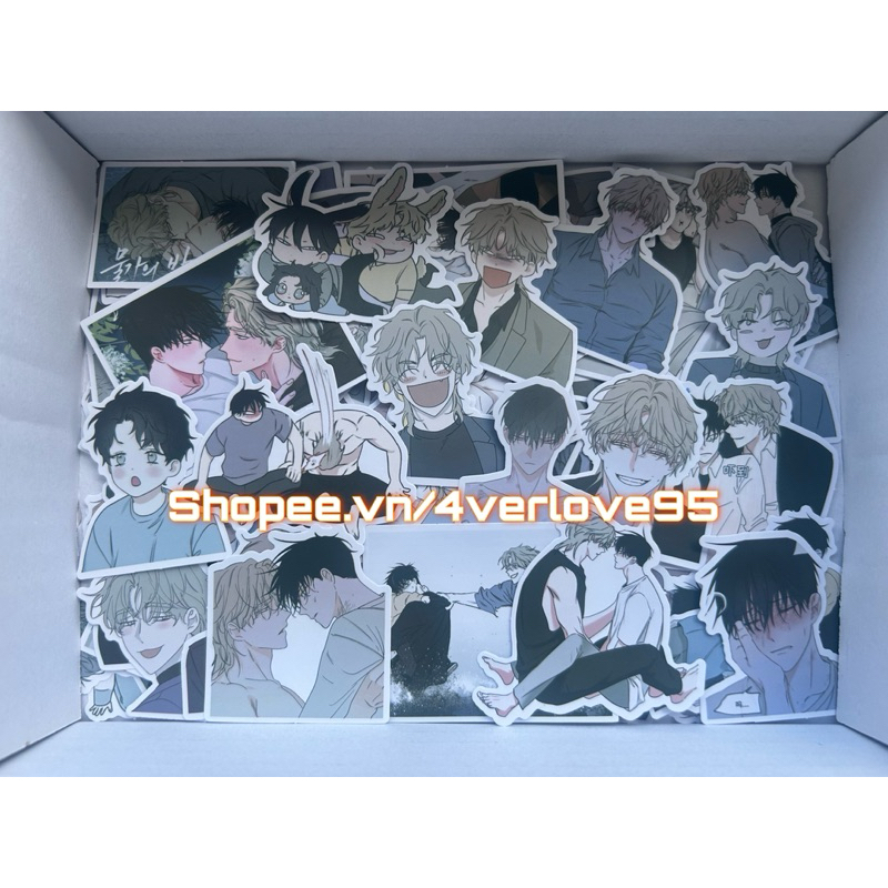 Combo 5/20/60 Hình Dán Sticker Manhwa Low Tide In Twilight: Đêm Bên Làn Nước, Đêm Bên Bờ Biển, Bờ Biển Đêm Ấy...