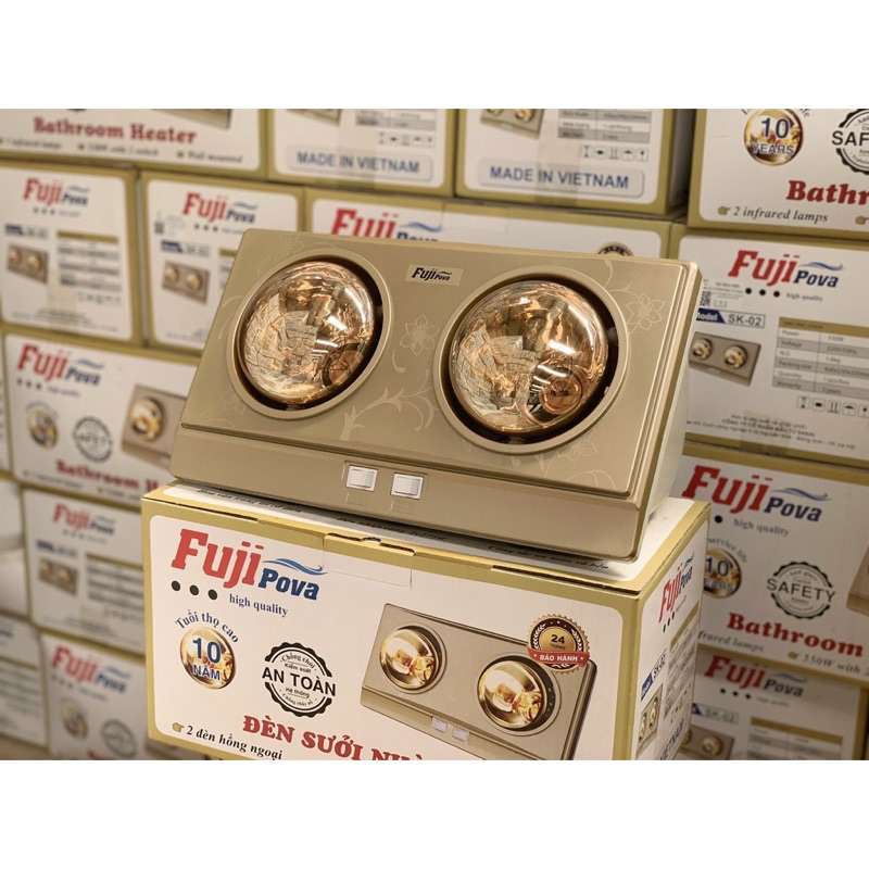 Đèn Sưởi Nhà Tắm 2 Bóng, Halogen Chịu Nhiệt Tốt, Đèn Sưởi Ấm , Tiết Kiệm Điện Năng