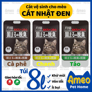 Cát Vệ Sinh Cho Mèo Cát Nhật đen siêu vón, khử mùi tốt