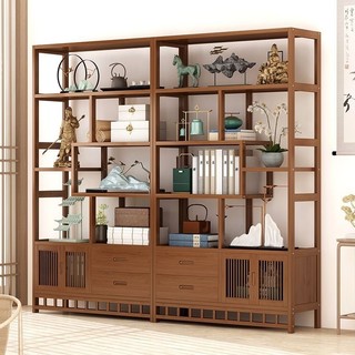  Kệ tủ trang trí phòng khách làm vách ngăn để rượu decor phòng cao 1m75 chất liệu gỗ tre 
