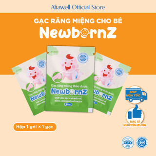 3 Gói Gạc Răng Miệng Thảo Dược NewbornZ Rơ Lưỡi Cho Bé, Làm Sạch Nướu Răng, Tưa Lưỡi, Ngừa Nấm Miệng, Sâu Răng