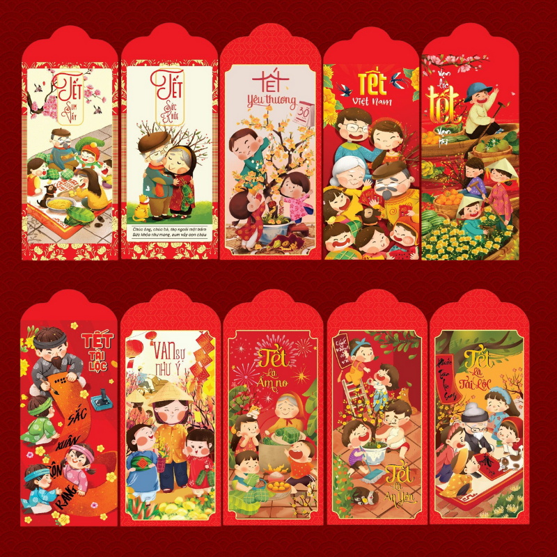Set 3 Chiếc Lì Xì Tết 2024