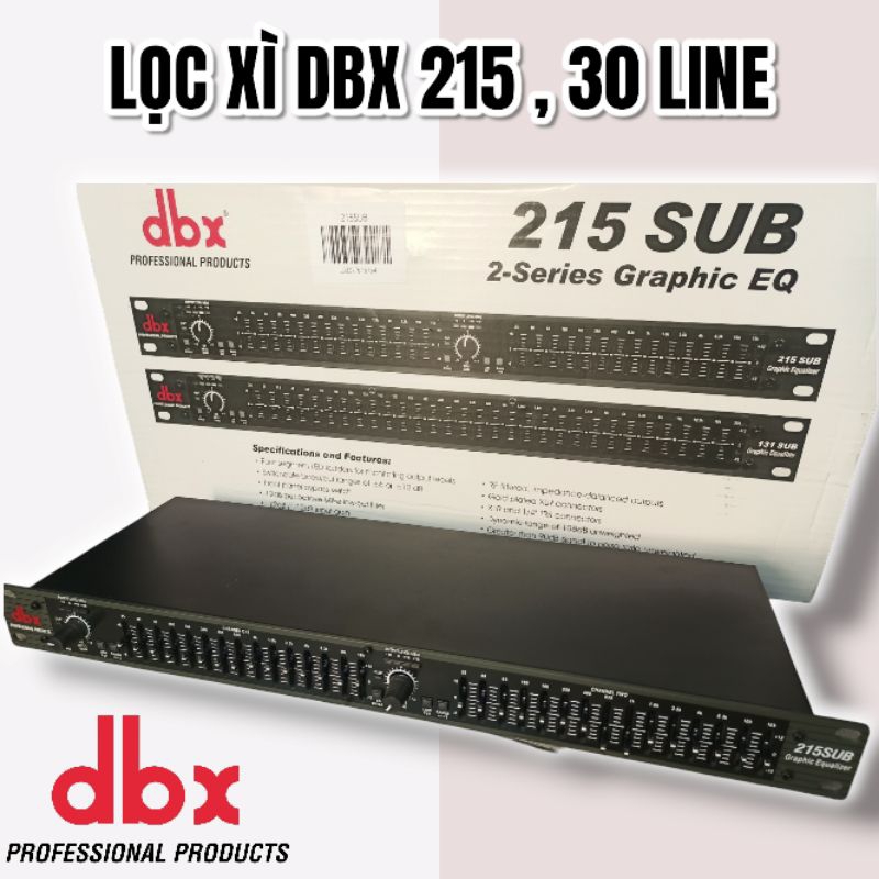 Lọc Xì Equalizer DBX 215 , 30 Line Nhập Khẩu