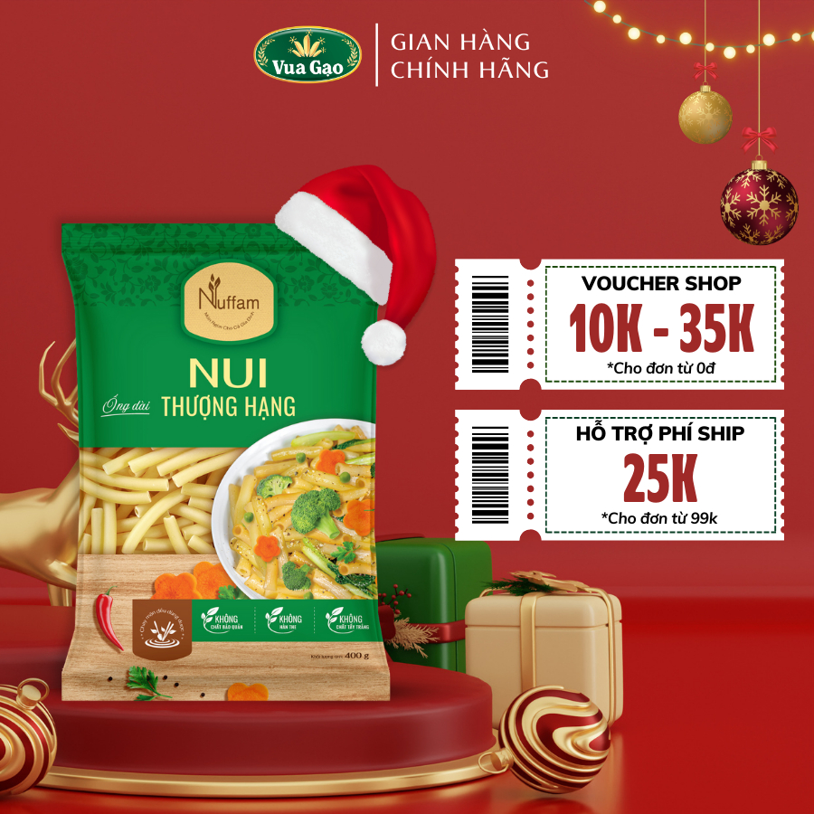 Nui thượng hạng (ống dài) - Gói 400gr - Thương hiệu Nuffam