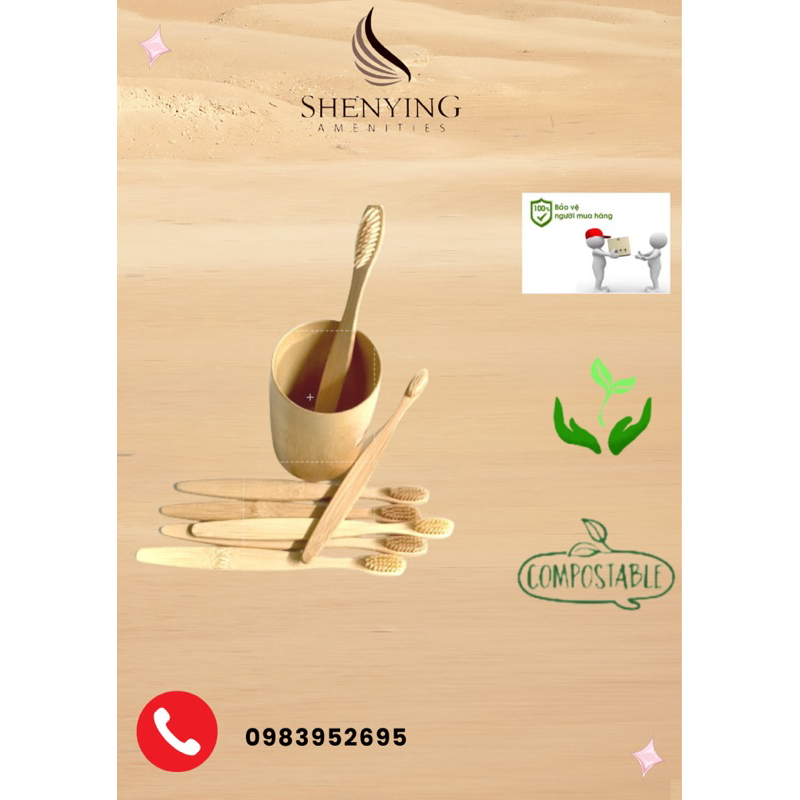 Bàn Chải Đánh Răng Tre Thân Thiện Môi Trường Rẻ Bền Cao Cấp, Chất Liệu Thiên Nhiên