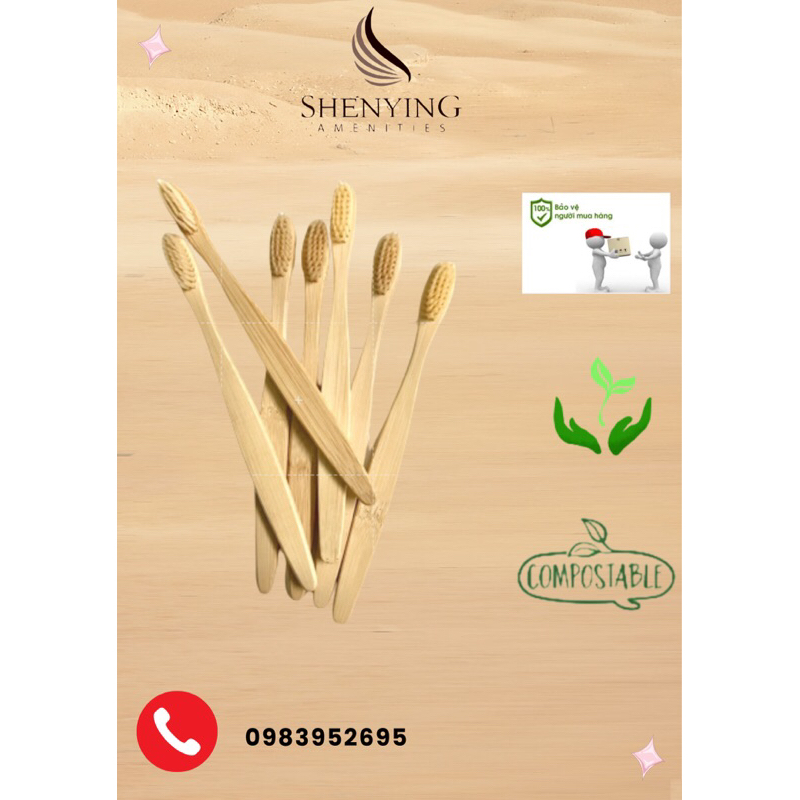 Bàn Chải Đánh Răng Tre Thân Thiện Môi Trường Rẻ Bền Cao Cấp, Chất Liệu Thiên Nhiên