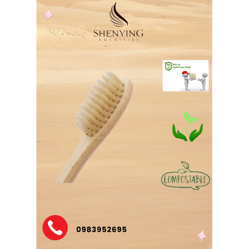 Bàn Chải Đánh Răng Tre Thân Thiện Môi Trường Rẻ Bền Cao Cấp, Chất Liệu Thiên Nhiên
