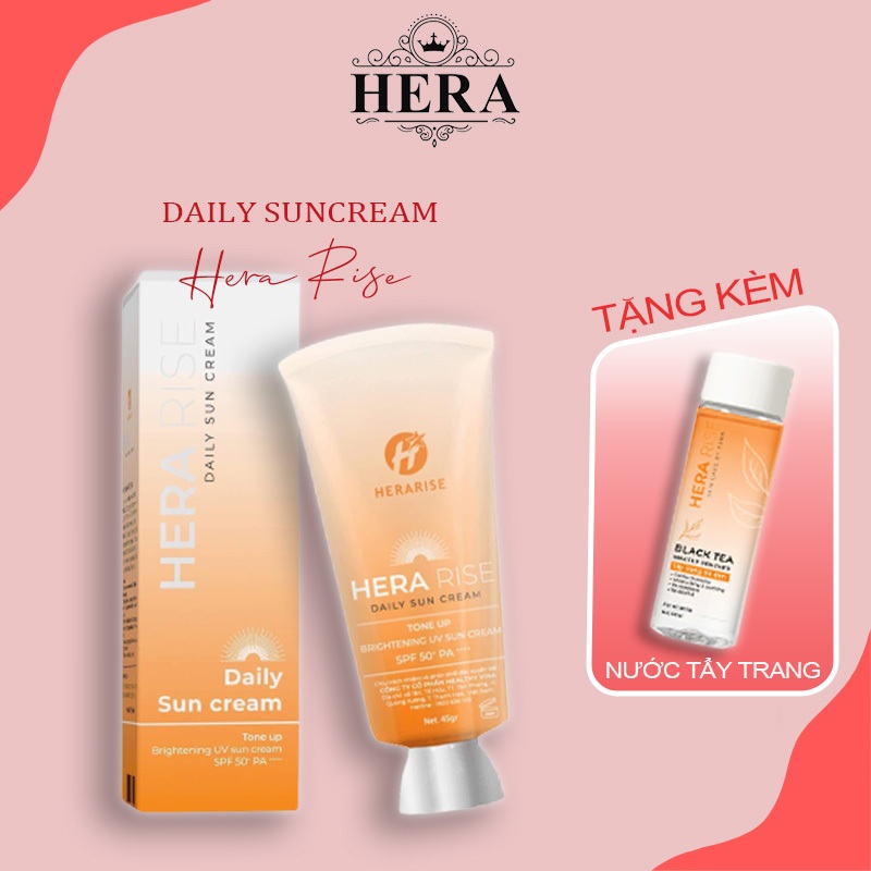 Kem Chống nắng HERARISE Dưỡng Da Trắng Mịn Ngừa Mụn Dưỡng Ẩm Mọi Loại Da SPF 50+ PA++++