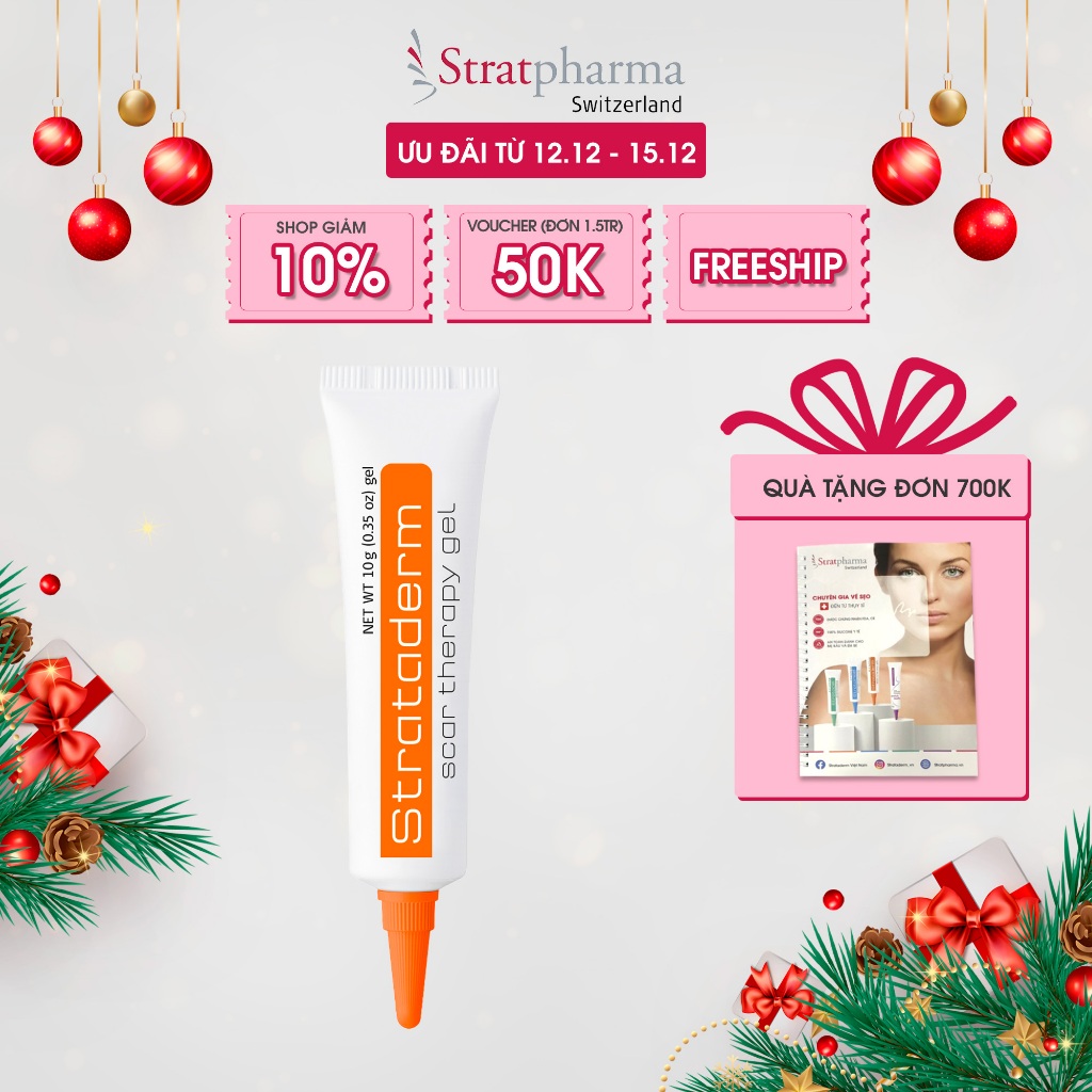 Gel Silicone ngăn ngừa sẹo lồi, sẹo lõm, sẹo thâm Strataderm