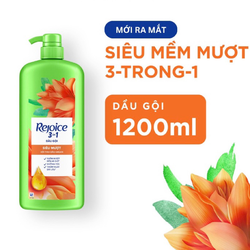 ( MẪU MỚI ) DẦU GỘI REJOICE CHAI 1200ml