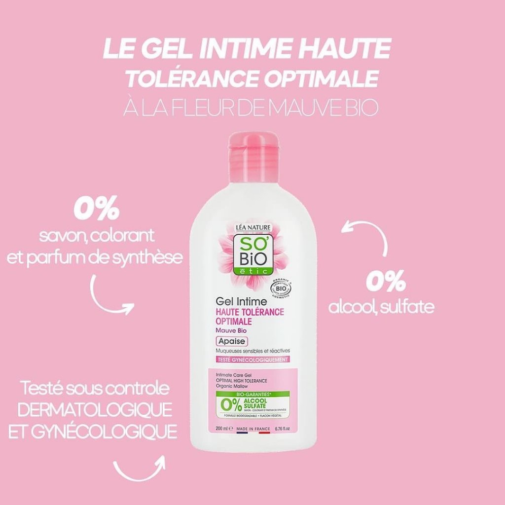 Dung dịch vệ sinh hữu cơ Pháp độ pH trung tính chăm sóc vùng nhạy cảm Sobio Etic Gel Intime 200ml