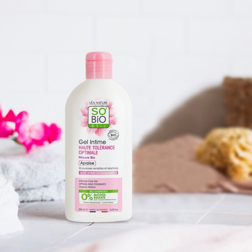 Dung dịch vệ sinh hữu cơ Pháp độ pH trung tính chăm sóc vùng nhạy cảm Sobio Etic Gel Intime 200ml