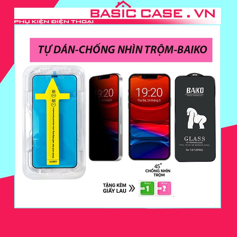 Kính cường lực KingKong chống nhìn trộm tự dán 4D ,21D, 6splus/7plus/8/8plus/x/xs/xsmax/11/12/13/14/15/pro/max/plus