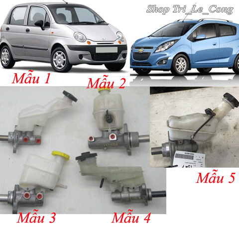Tổng côn trên heo dầu thắng cái phanh xe hơi ô tô Daewoo Matiz 1 2 3 4 Lanos Gentra Chevrolet Spark Aveo