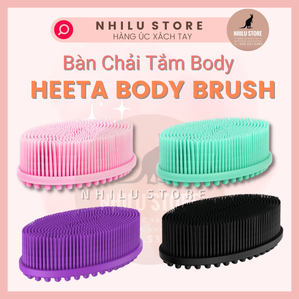 Bàn Chải Tắm Silicone Heeta Body Brush