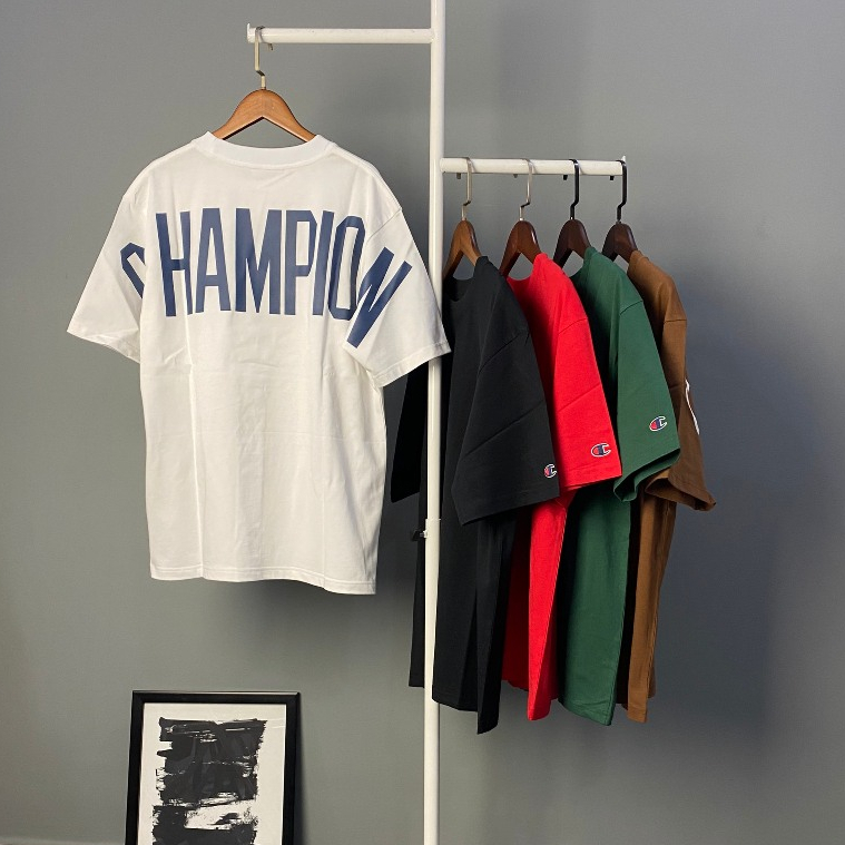 Áo thun Champion chữ rời cotton 2 chiều Tubee shop