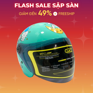 Nón bảo hiểm 3/4 kính tem đủ mầu, nón bảo hiểm moto nữ kính chính hãng cao cấp grz