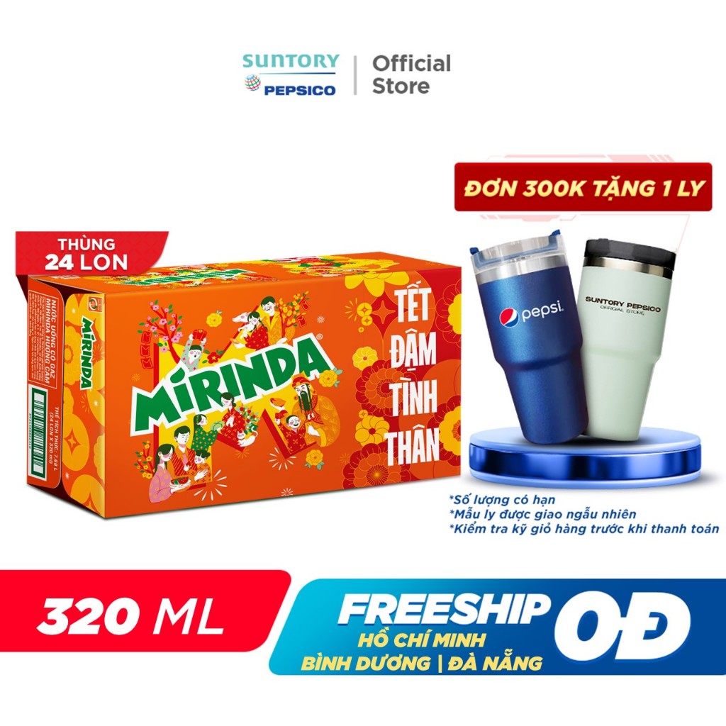 Thùng Nước Ngọt Có Gaz Mirinda Cam