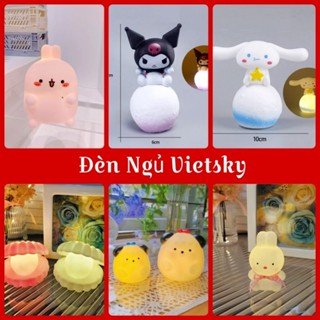 Đèn Ngủ Led Mini CHO BÉ - Đèn Không Dây Để Bàn trang trí phòng Hình Vịt Trắng, Gấu Đeo Nơ Siêu Dễ Thương