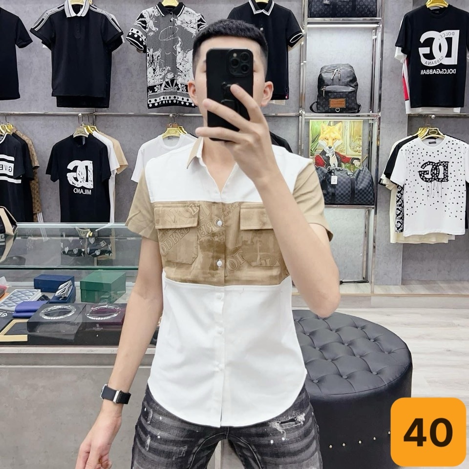 Áo sơ mi nam mữ boy phố  sơ mi thom browene hót hít mẫu mới Chất đ lụa đẹp ,thoáng mát ,form đẹp SM037