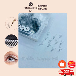 Mi Fan 4d độ cong C-CC-D Hộp 500 FAN, 0.07,Keo Nối Mi, Mi Khay,- Dụng cụ mi Eyelash 💞FREESHIP💞 - Thiên Ngọc Mi