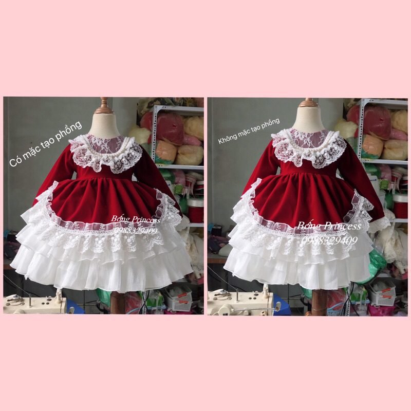 Váy cho bé váy nhung Lolita cho bé