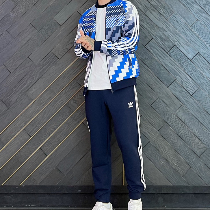 Bộ Adidas Dài Tay Thể Thao Nam Nữ Thu Đông, Bộ Quần Áo Phối Viền Ren Chất Umi Hàn Dày Dặ