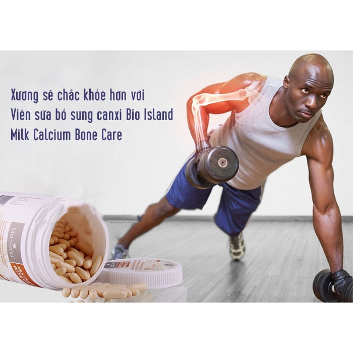 Bio Island Milk Calcium Bone Care - Viên Sữa Bổ Sung Canxi Lọ 150 Viên