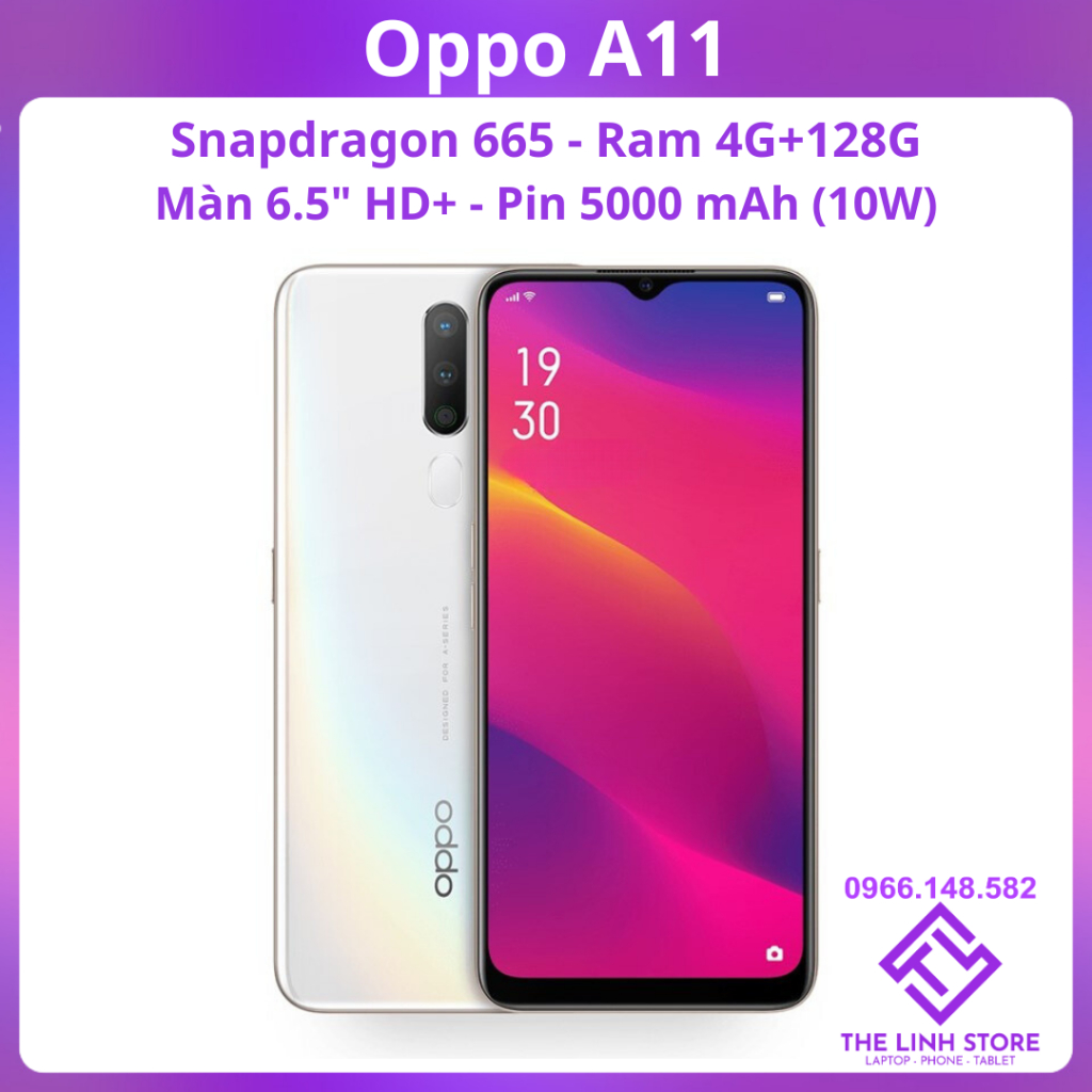 Điện thoại Oppo A11 chip Snapdragon 665 - Màn 6.5 inch Ram 4G 128G