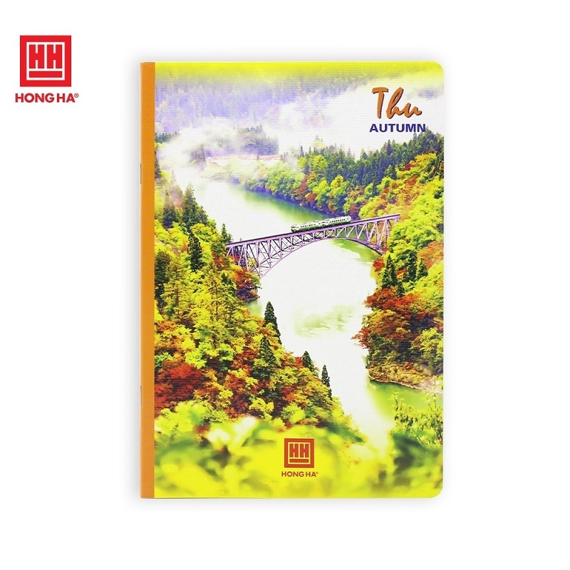Vở kẻ ngang Pupil Bốn mùa 120 trang Hồng Hà 1001 Xuân Hạ Thu Đông / Vở kẻ ngang học sinh kích thước 175x250mm