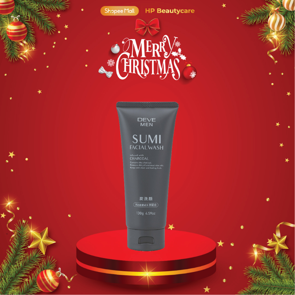 Sữa Rửa Mặt Than Hoạt Tính Deve Men Sumi Facial Wash Dành Cho Nam 130g (Combo Sữa Rửa Mặt Và Set 24ML)