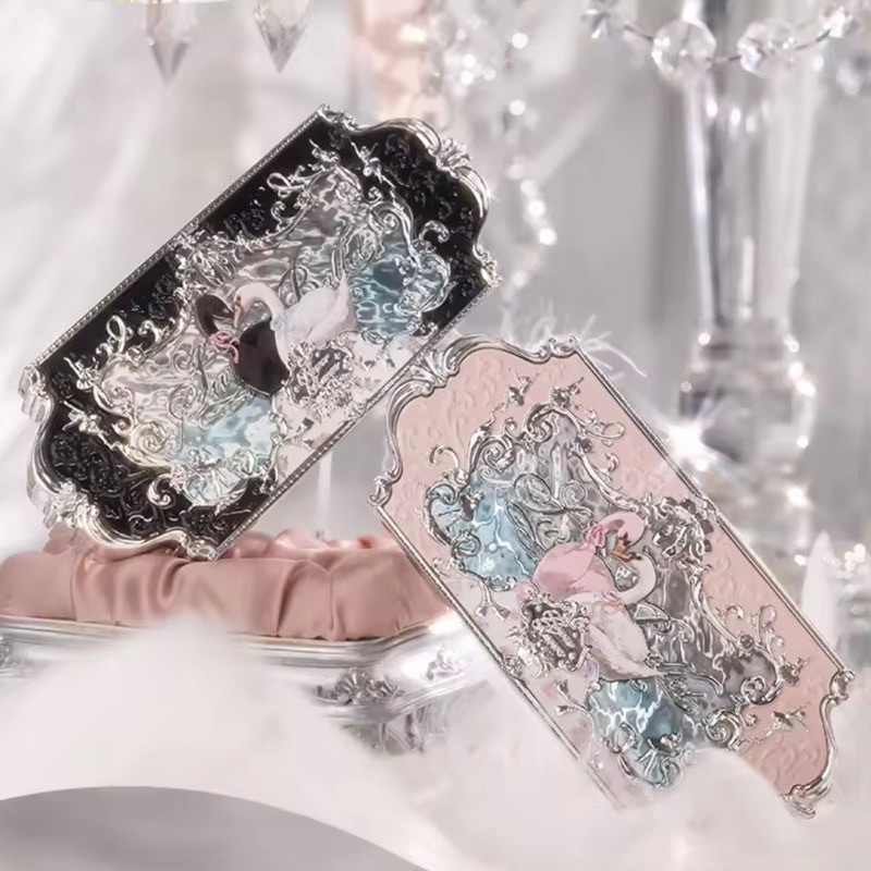 Bảng phấn mắt FLOWER KNOWS Swan Ballet Series Six-Color Eyeshadow