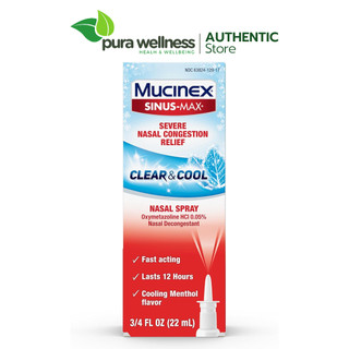 |Hộp rách| Mucinex Sinus-Max Nasal Spray Decongestant Xịt mũi giảm dị ứng 22ml