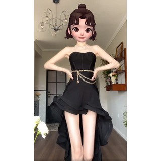 Váy ôm body viền bèo cúp ngực - Váy xoè bồng xếp tầng đuôi tôm 𝐌𝐞𝐥𝐢𝐚 𝐃𝐫𝐞𝐬𝐬 (có mút ngực)