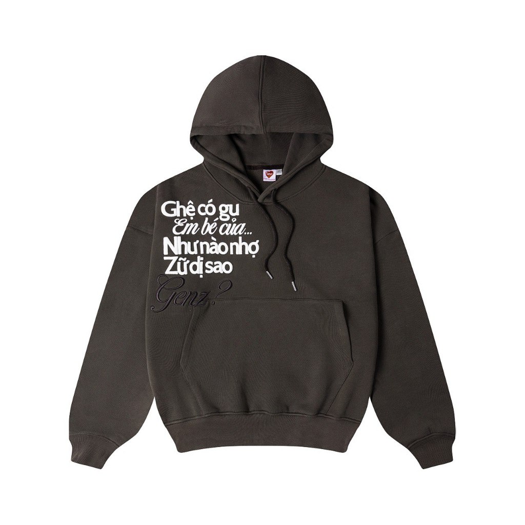 AITHER STUDIO Áo nỉ Hoodie gen Z form Boxy